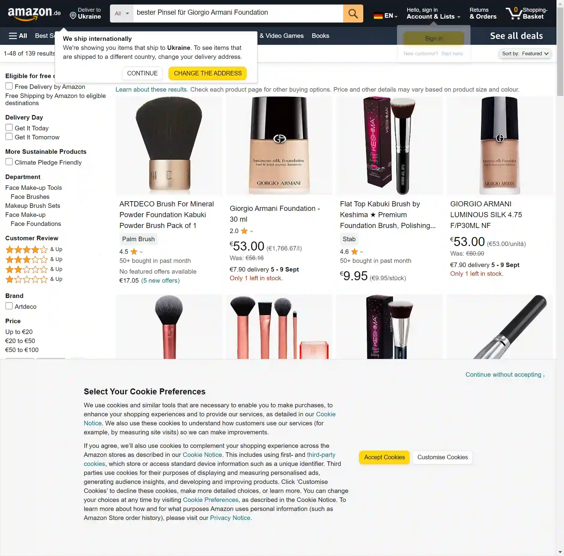 Bester Pinsel für Giorgio Armani Foundation: Eine Überprüfung von 8 Produkten