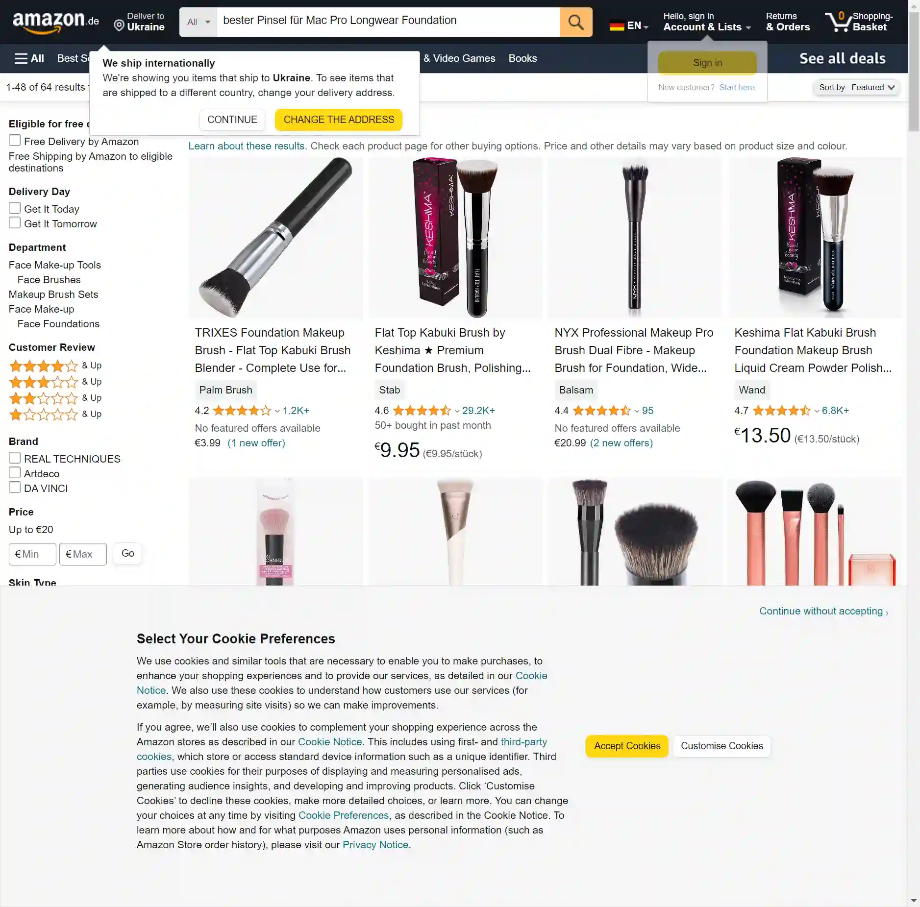 Die besten Pinsel für die Mac Pro Longwear Foundation im Test: DUcare Foundation Pinsel und Concealer Pinsel